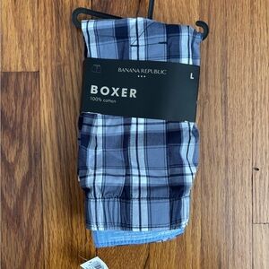 Banana Republic Blue Plaid Boxers